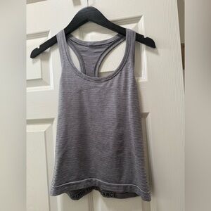 Lululemon Athletica Gray Ribbed Sleeveless Tank Top